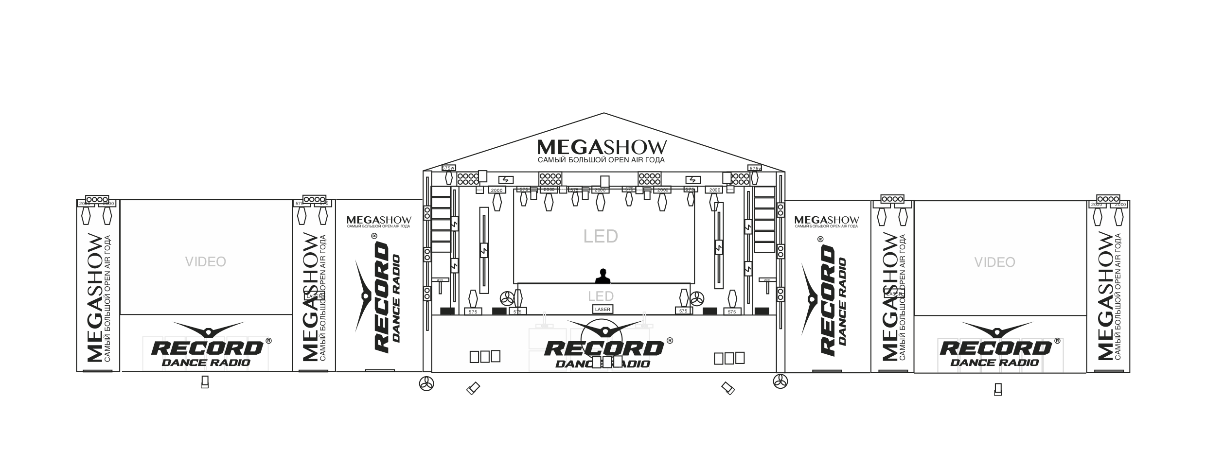 Megashow main stage the most expensive and extensive event in the history of Omsk 25 august 2012 Oleg Borisov Omsk Moscow Russia